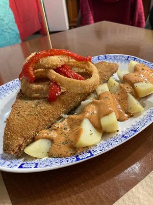 Vegan cachopo at Mostaza y Media in Gijon