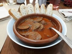 Chorivegan a la sidra at Mostaza y Media in Gijon