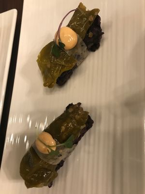 Shishito pepper nigiri at Beji Sushi in Agoura Hills