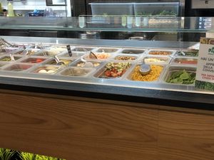 Salad bar at Pappami in Trento