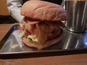 Vegan cheese burger at Dirty Vegan in Stockholm