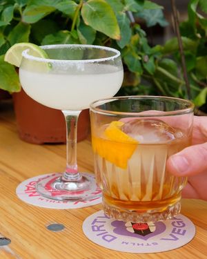 Margarita and Old Fashioned at Dirty Vegan in Stockholm