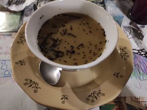 Miso soup at Casa da Horta in Porto