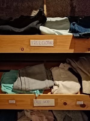 Free clothes at Casa da Horta in Porto