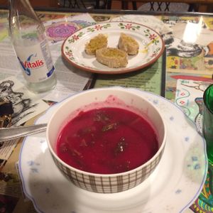 sopa de beterraba  at Casa da Horta in Porto