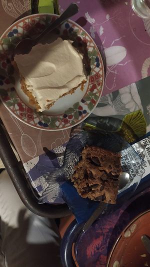 Carrot cake and coffee cake 😋😋 at Casa da Horta in Porto