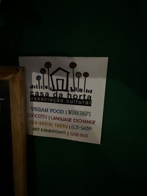 Sticker on the wall  at Casa da Horta in Porto