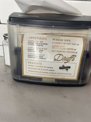 Appetizers menu   at Druff's in Springfield