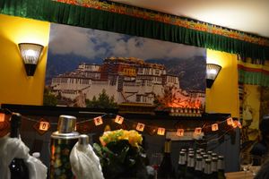 Cosy interior of Four Friends Tibetan Restaurant in Congleton, UK at Four Friends in Congleton