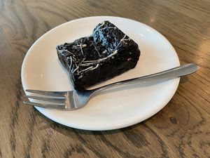 Vegan brownie at The Loft in Melbourne