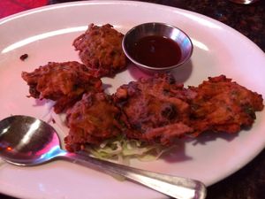 Vegetable Pakora (vegan) at Cardamom in Ann Arbor
