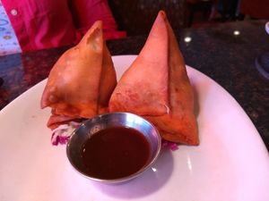 Samosas (vegan) at Cardamom in Ann Arbor