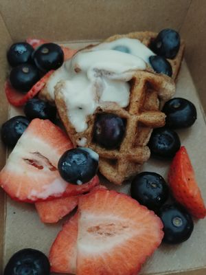 Berry Waffle side yum at Juicery Plus - E Main St in El Paso