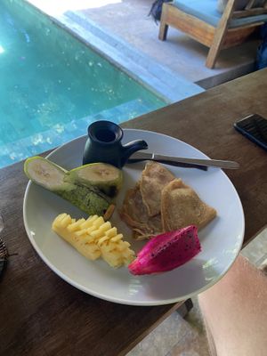 Vegan crepes   at Flowers & Fire in 