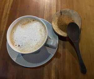 Cappuccino 😋  at Flowers & Fire in 