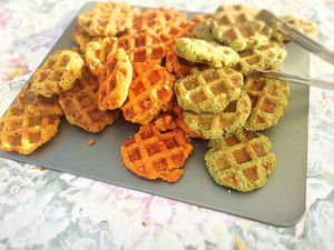 3 flavors of fawaffles at Surfer's Wife in Honolulu