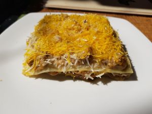 amazing mushroom lasagne at Soul Booster in Anjuna