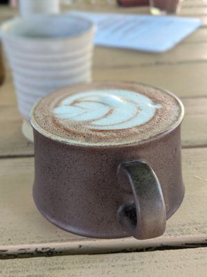 lavender hot chocolate at Wild Thing in Cardiff
