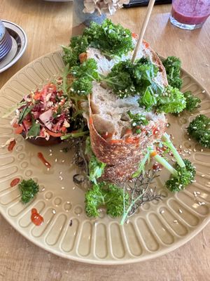 Tempeh sandwich 💚  at Wild Thing in Cardiff