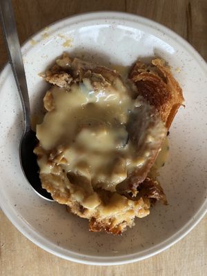 Croissant and pan au chocolate bread and butter pudding 👌   at Wild Thing in Cardiff