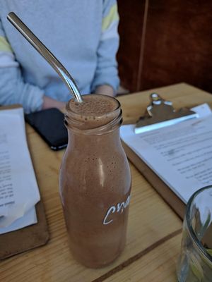 Chocolate & hemp smoothy at Wild Thing in Cardiff