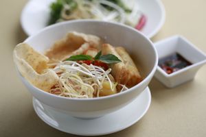 Quảng noodle vegan at Phuc An in Da Nang