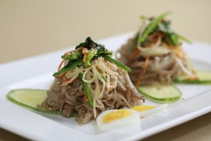 Korean stir-fried glass noodle at Phuc An in Da Nang