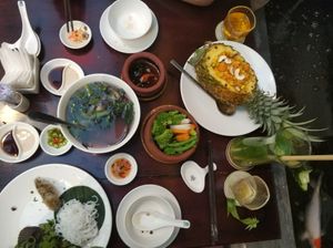 The square rice rolls were our favorite! We gobbled them down without taking a photo :) at Phuc An in Da Nang