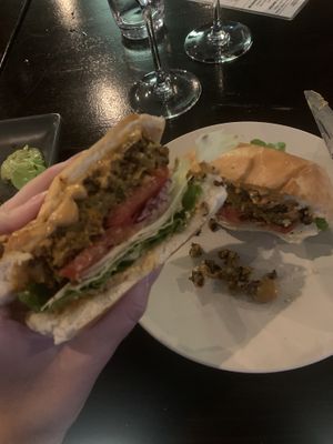 Vegan burger- epic!  at St Helens Bar & Burgers in Coolangatta