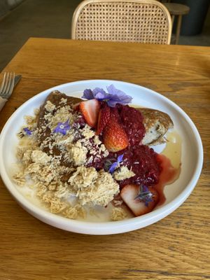 Buckwheat pancakes  at Stable Coffee Kitchen in Tugun