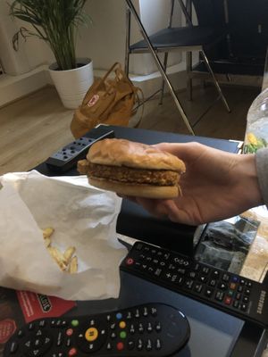 Vegan Chicken burger  at BRGR in Edinburgh