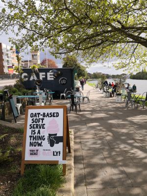 River views  at Ginger Bees Cafe in Kingston Upon Thames