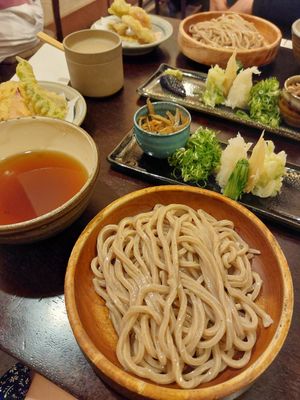 Whole wheat udon at Omen Nippon in Kyoto