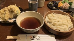 Vegetarian udon at Omen Nippon in Kyoto