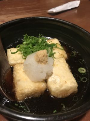 fried tofu  at Omen Nippon in Kyoto