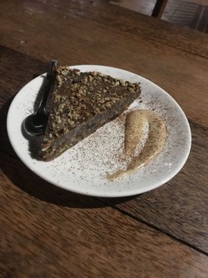 Raw vegan cake  at Cafe Avocado in Varkala