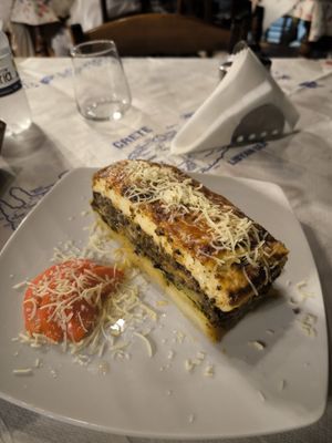 Veg mushroom musaka at Taverna Babis in Crete
