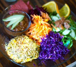 Vegan gluten free brunch. at La Lumiere du Mile End in Montreal