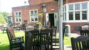 Beer garden at The Beacon Hotel in Whitley Bay