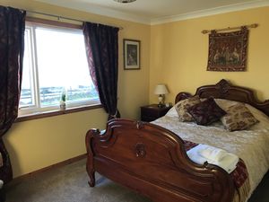 Beautiful bedroom our retreat for a couple of nights at The Braes in Berriedale