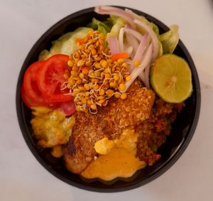 Milanesa de seitan #Veganuary at Herbívoro in Arequipa