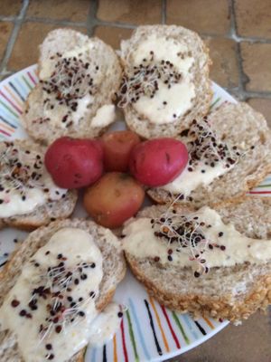 Breads and potatoes  at Herbívoro in Arequipa