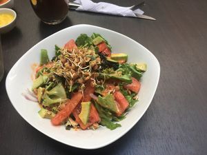 Salad with sprouts, seaweed, avocado and more  at Herbívoro in Arequipa