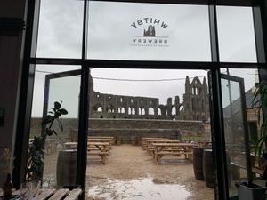 Abbey views  at Whitby Brewery in Whitby