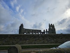 View from outdoor seating at Whitby Brewery in Whitby