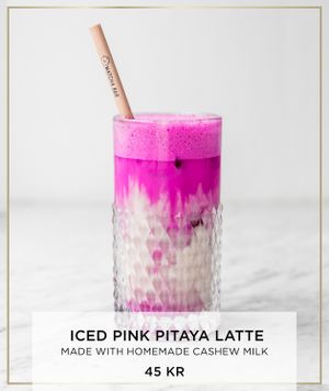 Iced Pink Pitaya Latte at Matcha Bar in Copenhagen