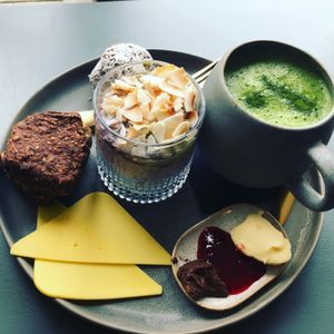 My brunch which was divine!  at Matcha Bar in Copenhagen