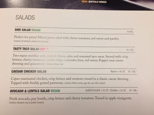 2 salads at Peppes Pizza in Geilo