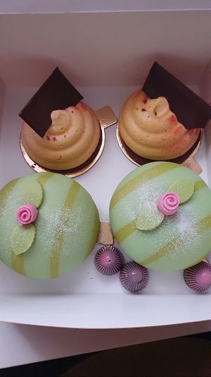 Cake and praline selection  at Green Praline in Farsta