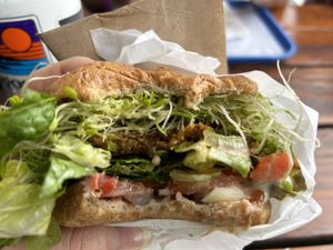 Nut burger   at Sunflower Drive-In in Fair Oaks
